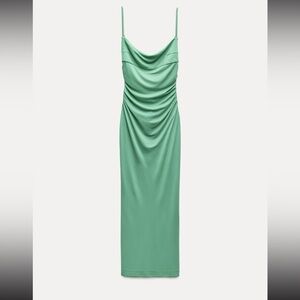 Brand New Zara DRAPED OPEN BACK DRESS